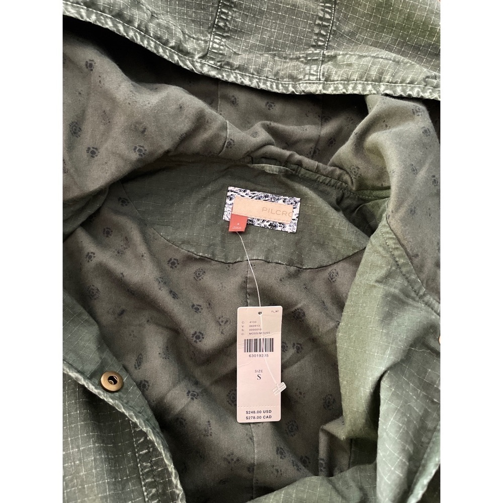 NWT Anthro Pilcro and the Letterpress Embroidered Striped Utility Anorak Jacket  - Picture 3 of 11